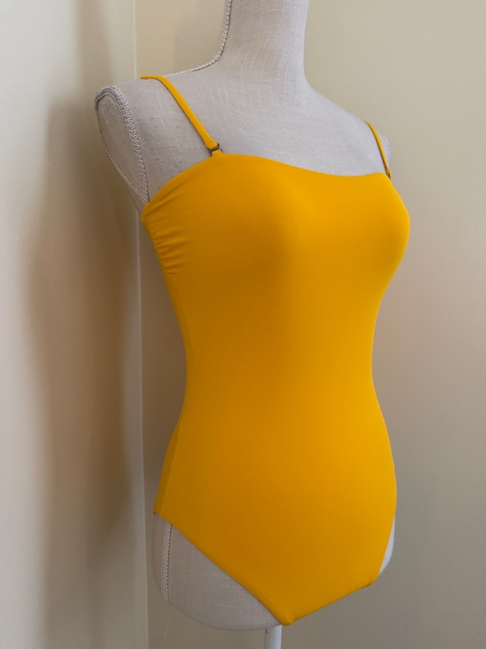 Yellow Women's One-Piece Swimsuit - Sleek Minimalist Design - Picture 6 of 11